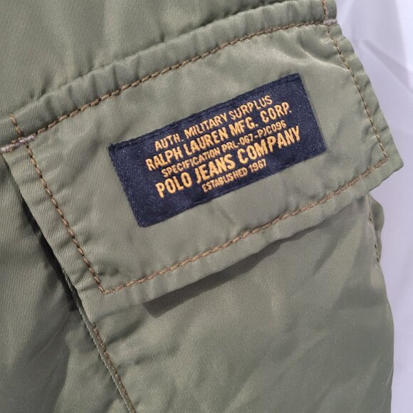 VTG Ralph Lauren Polo Jeans Co. Military Surplus Olive Bomber Jacket Size XXL - Picture 3 of 11